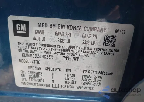 2020 Buick Encore Gx Awd Essence from USA, damaged, VIN KL4MMGSL5LB028675